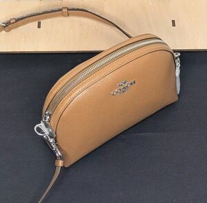 Coach Maddie, Light Saddle/Silver, Brown, Crossbody, NWT